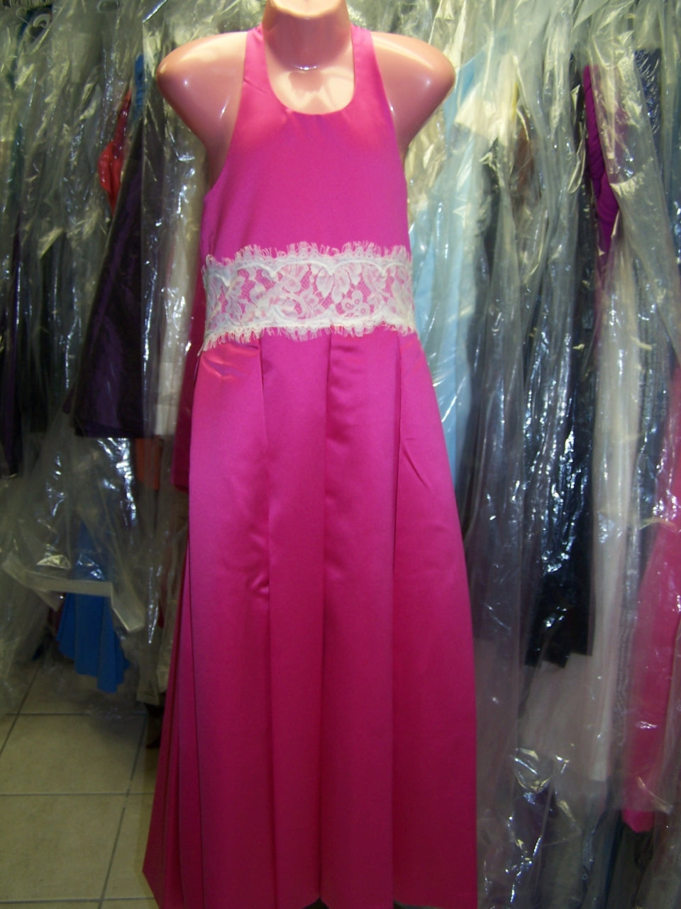 Dessy 4007...Flower Girl / Special Occasion Dress....Fuchsia...Sz 6
