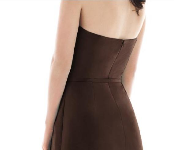 Alfred Sung 498....Strapless, Cocktail Dress....Brownie...Size 4