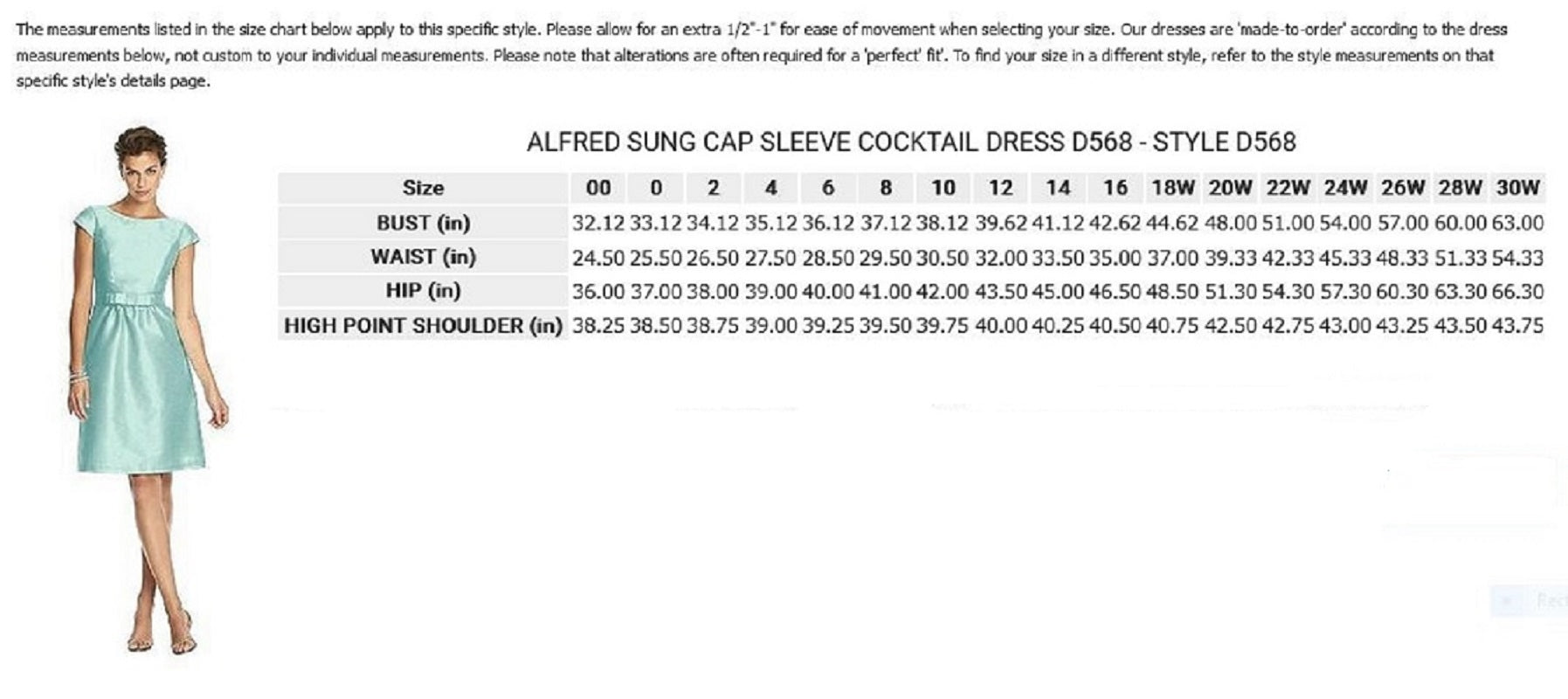 Alfred Sung 568...Cocktail Length, Cap sleeves Dress....Majestic..Size 8