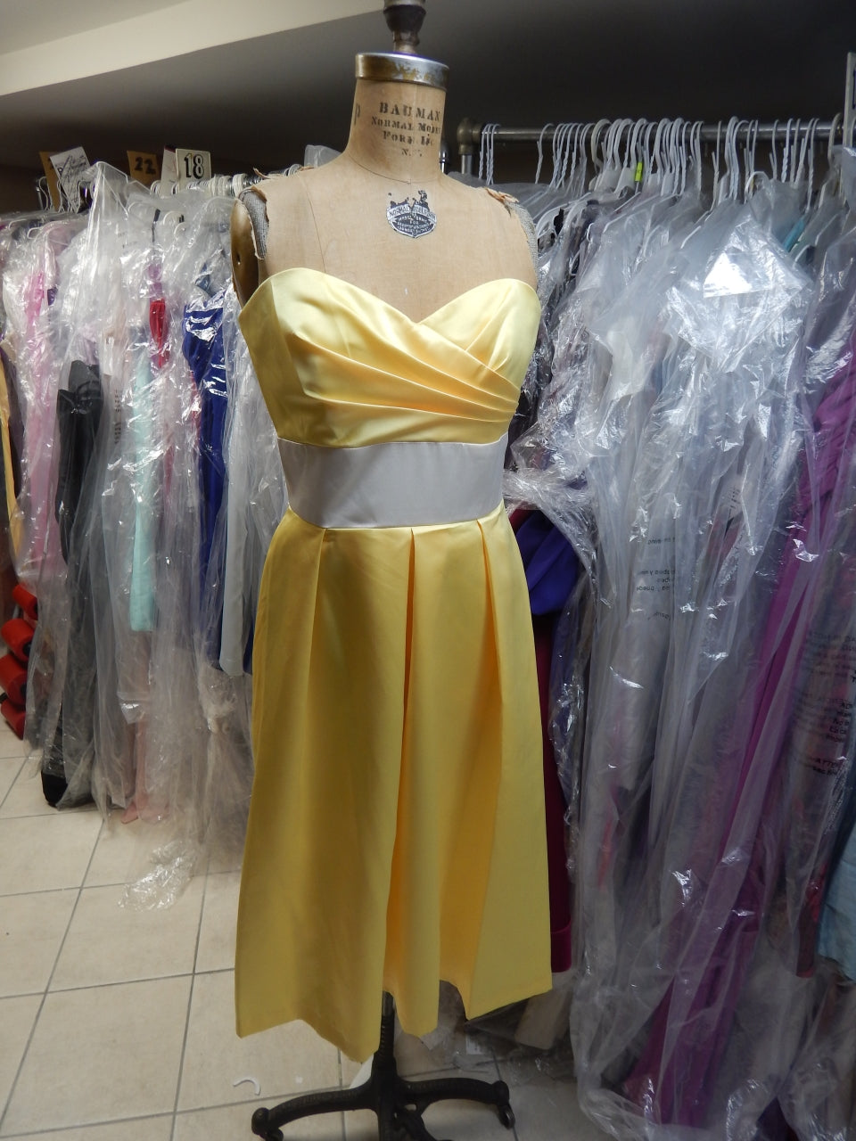 After Six Bridesmaid, Cocktail Dress 6553....Sunflower...Size 4 LONG