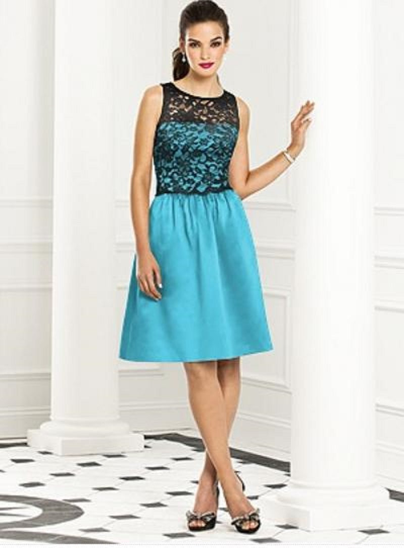 After Six 6656 Cocktail / Special Occasion Dress..Turquoise / Black..Size 4..NWT