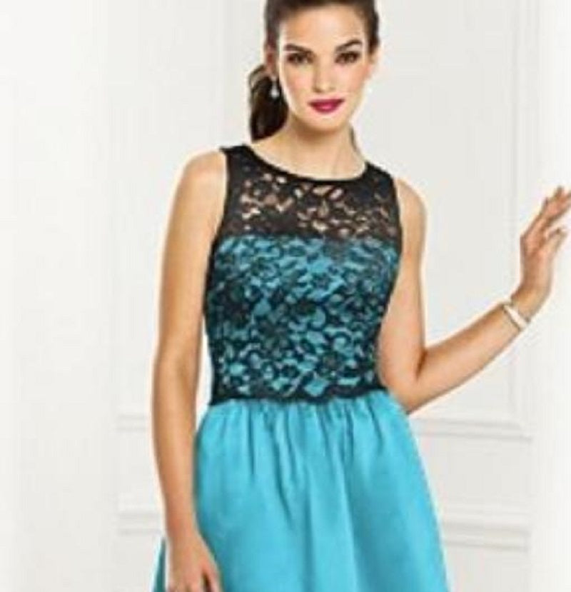 After Six 6656 Cocktail / Special Occasion Dress..Turquoise / Black..Size 4..NWT
