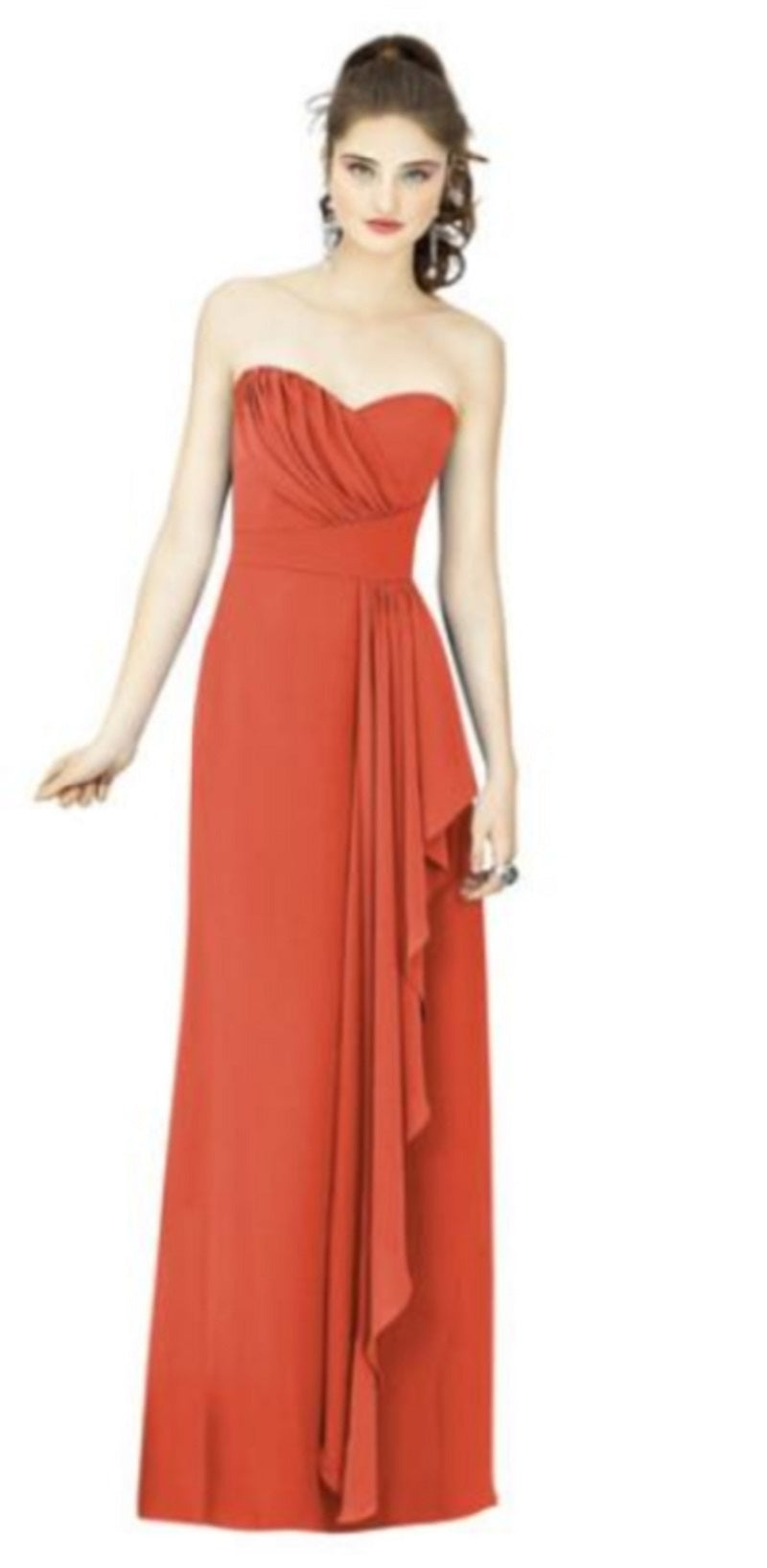 Dessy 8119...Full Length, Special Occasion, Strapless Dress....Spice.....Size 10