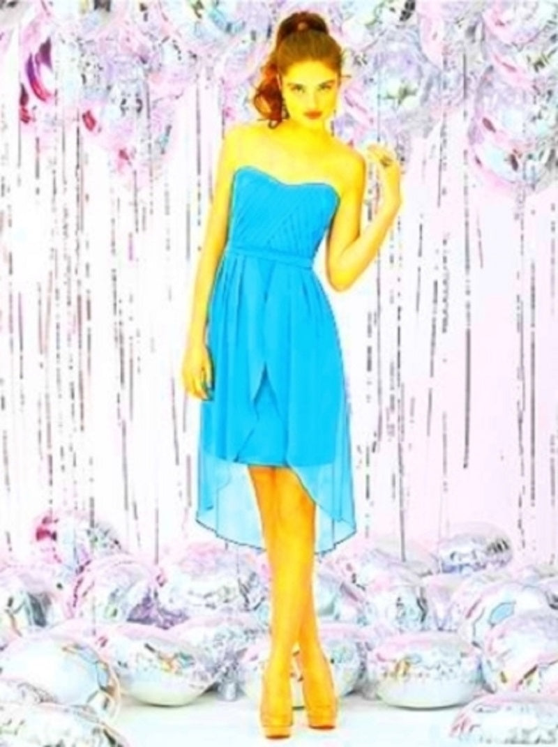 Dessy 8120....Strapless, Special Occasion Dress....Turquoise....Size 6