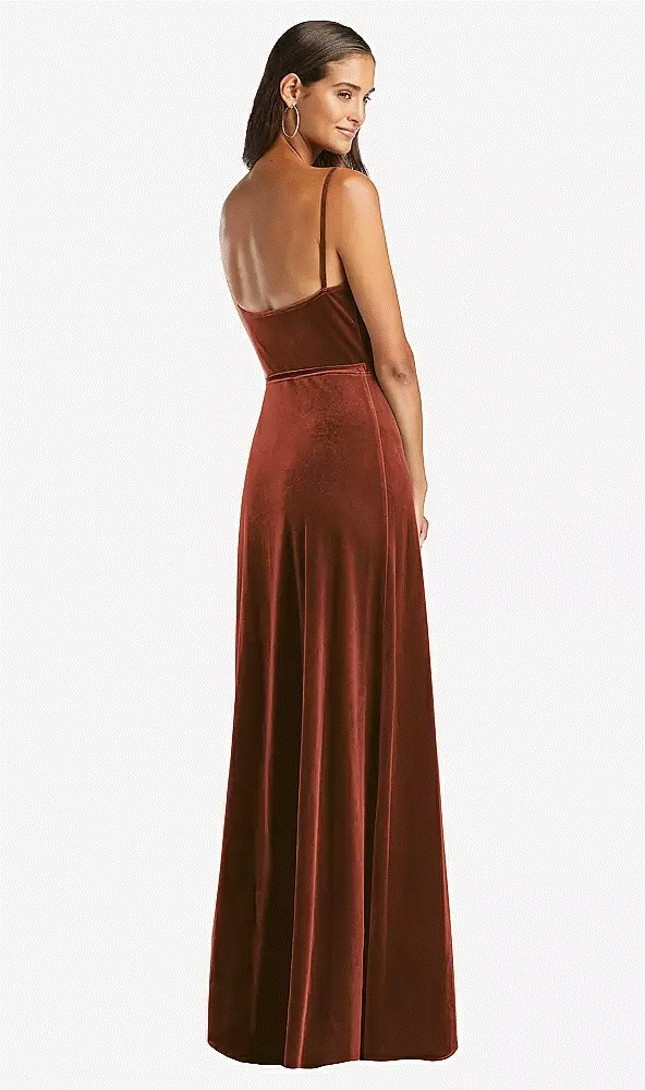 Velvet Wrap Maxi Dress with Pockets...After Six 1536...Auburn Moon...Size XXS