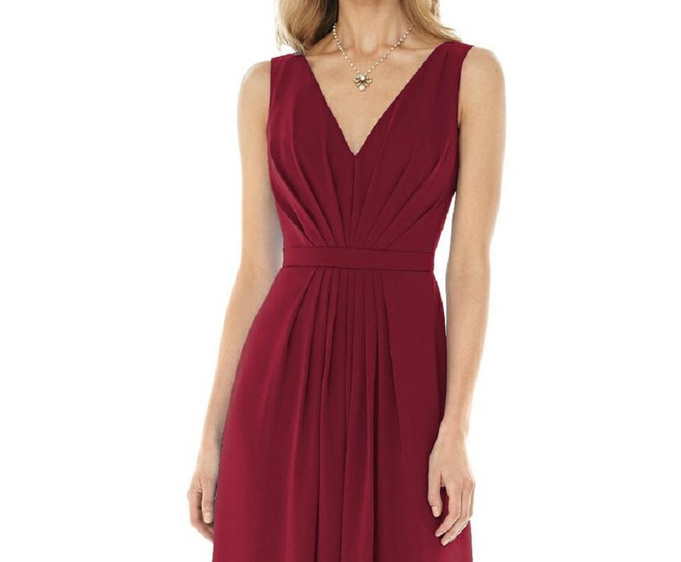 Dessy 8157...Special Occasion / V Neck Dress....Burgundy...Size 0