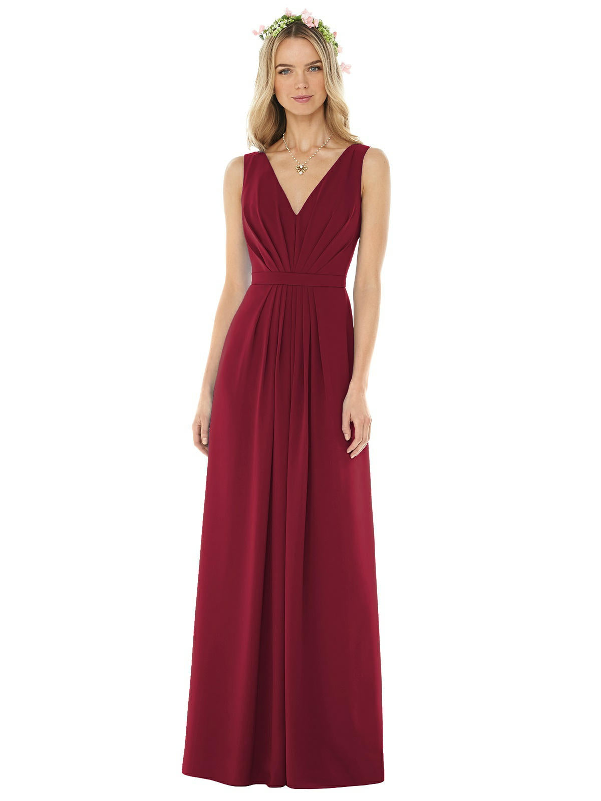 Dessy 8157...Special Occasion / V Neck Dress....Burgundy...Size 0