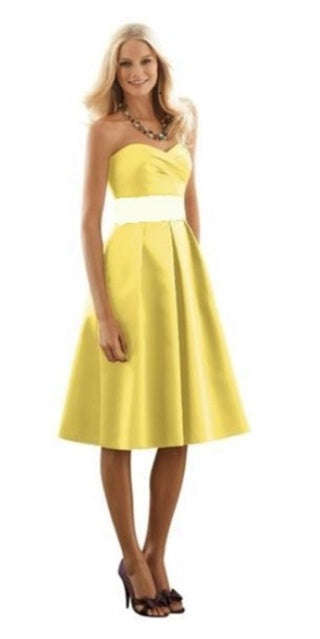 After Six Bridesmaid, Cocktail Dress 6553....Sunflower...Size 4 LONG
