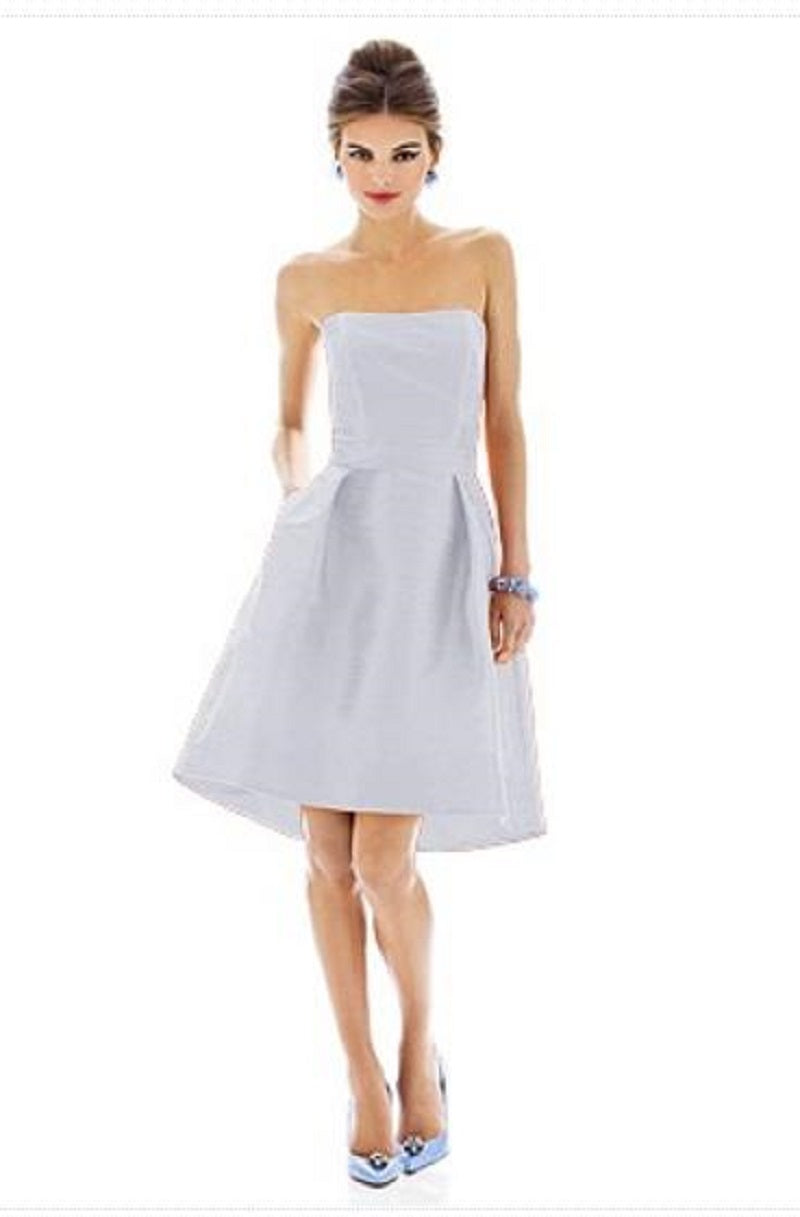 Alfred Sung 580...Cocktail Length, Strapless Dress....Dove.....Size 2