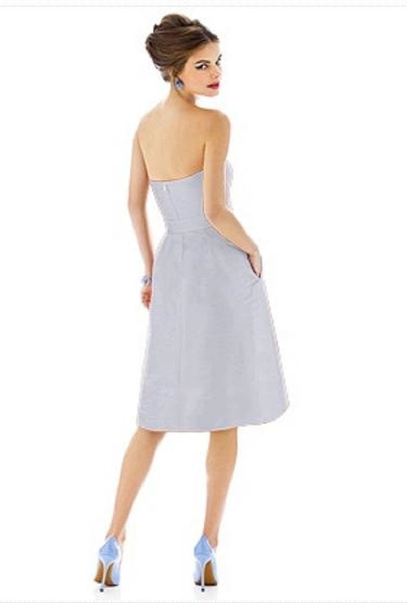 Alfred Sung 580...Cocktail Length, Strapless Dress....Dove.....Size 2