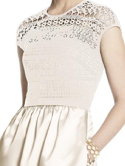 Dessy 5713....Cocktail Length, Cap sleeve Dress...Ivory...Sz 8