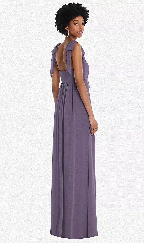 After Six 1564..Convertible Tie-Shoulder Empire Waist Maxi Dress...Lavender..XL