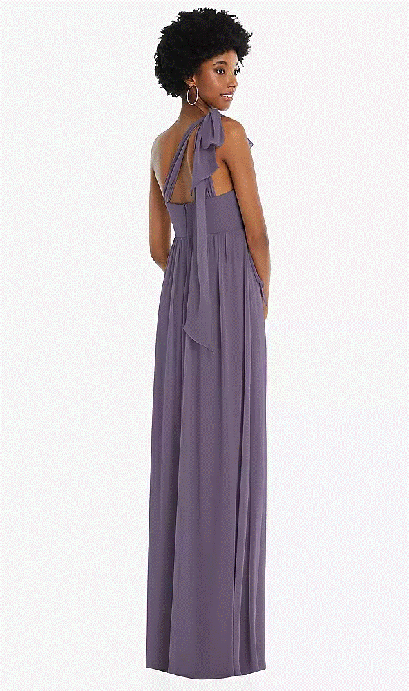 After Six 1564..Convertible Tie-Shoulder Empire Waist Maxi Dress...Lavender..XL