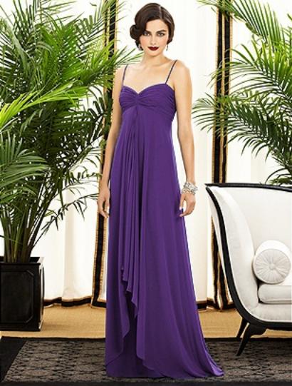 Dessy 2883..Special Occasion, Full Length, Chiffon Dress...Majestic..Sz 0