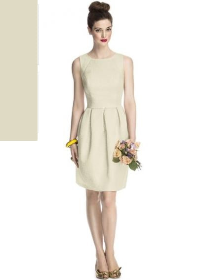 Dessy 5710....Cocktail length, Sleeveless Dress...Mint Gold...Sz 6