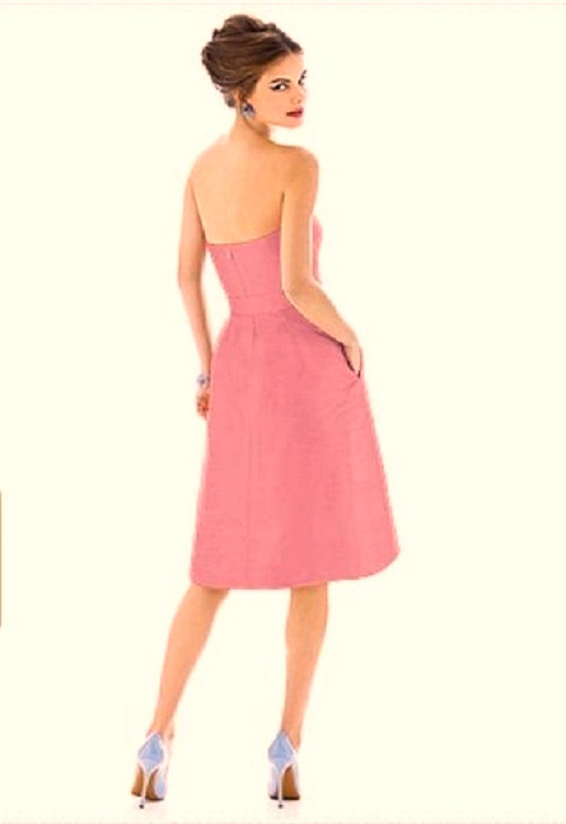 Alfred Sung 580...Cocktail Length, Strapless Dress.....Papaya...Size 8