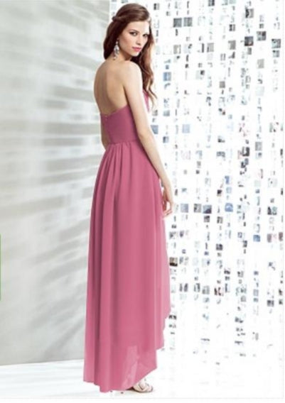 Dessy 8139.....Full Length, strapless Dress.....Pink....Size 6