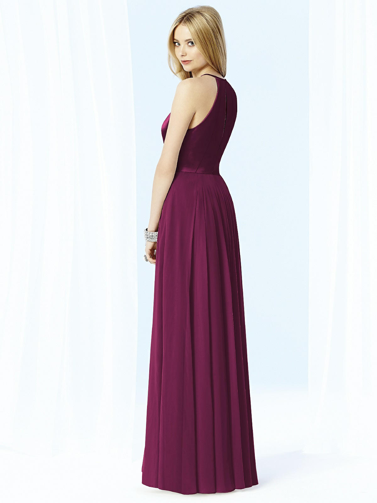 After Six 6705...Full Length, Halter, V-Neck Dress...Ruby....Size 10....NWT