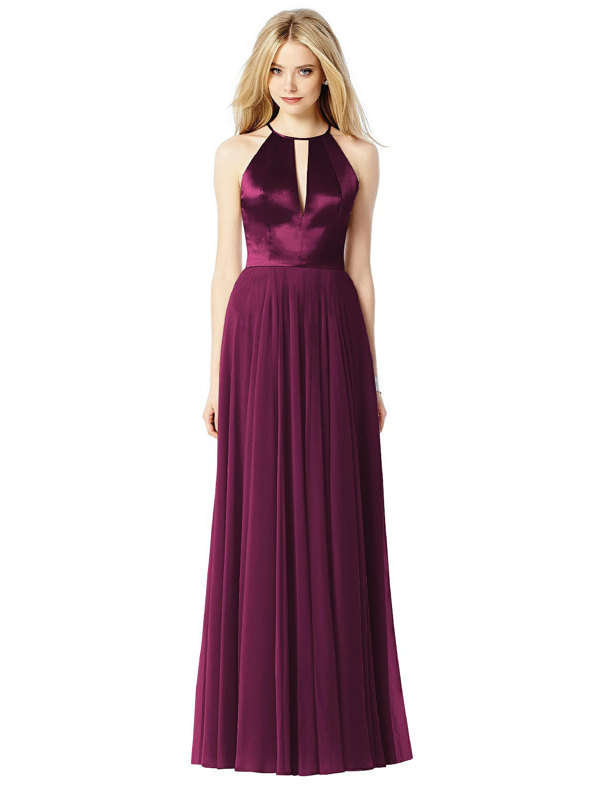 After Six 6705...Full Length, Halter, V-Neck Dress...Ruby....Size 10....NWT