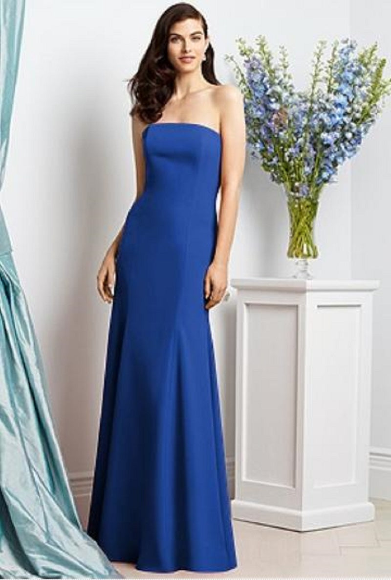 Dessy 2935..Full Length, Strapless, Mermaid style Dress...Sapphire...Assorted Sizes