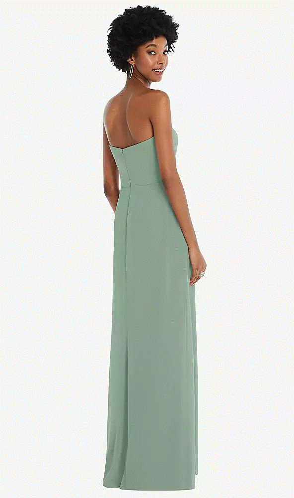 After Six 1563...Strapless Sweetheart Maxi Dress....Seagrass...Size 14