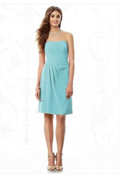 After six 6685...Strapless, Cocktail dress...Blue...Size 2 (UK)
