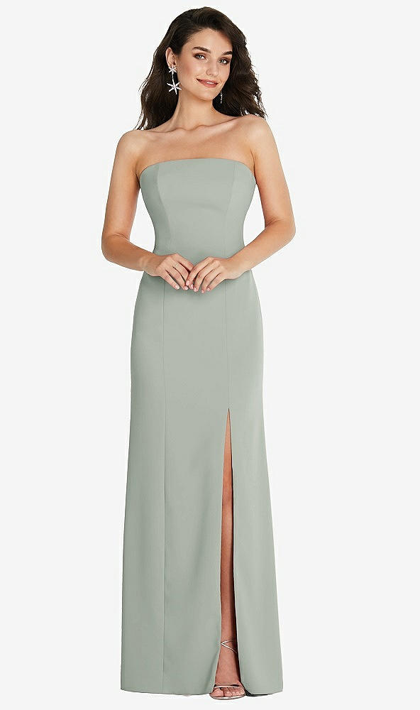Thread TH089....Strapless Scoop Back Maxi Dress with Front Slit..Willow..Size L