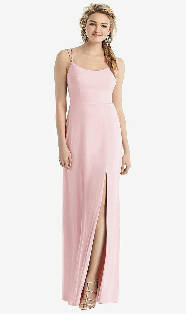 After Six 1520....Cowl-Back Double Strap Maxi Dress......Ballet Pink...Size 6