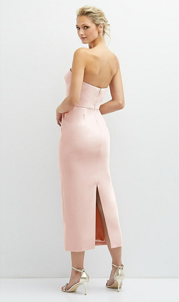 After Six 6891....Rhinestone Bow Trimmed Peek-a-Boo Deep-V Dress....Blush..Sz 6