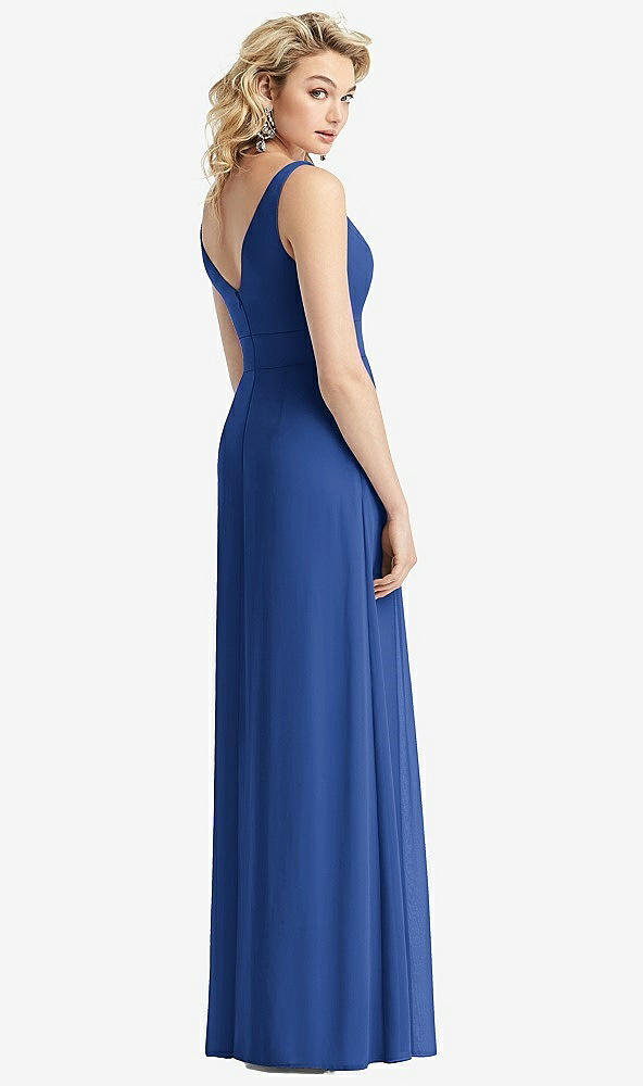 After Six 1519...Sleeveless Pleated Skirt Maxi Dress with Pockets...Blue..Sz 8 L
