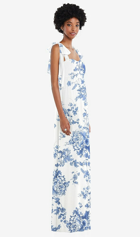 After Six 1564..Convertible Tie-Shoulder Empire Waist Dress...Cottage Rose..Sz M