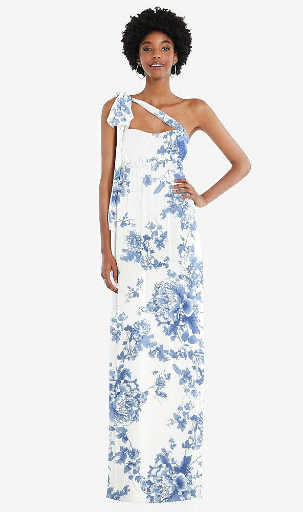 After Six 1564..Convertible Tie-Shoulder Empire Waist Dress...Cottage Rose..Sz M