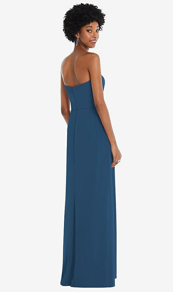 After Six 1563....Strapless Sweetheart Maxi Dress...Dusk Blue....Sz 0