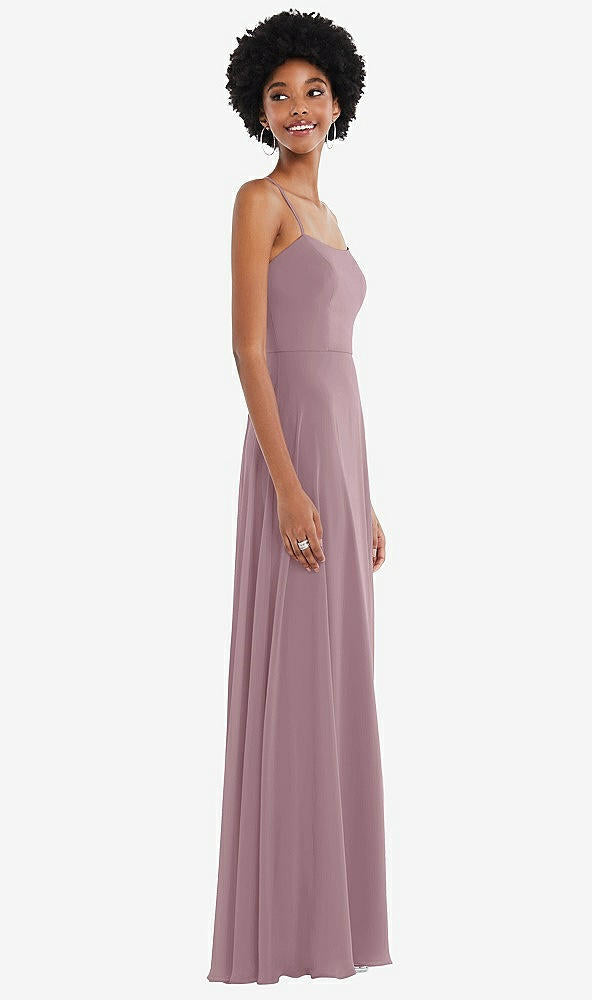 After Six 1559...Scoop Neck Convertible Tie-Strap Maxi Dress...Dusty Rose..Sz 6