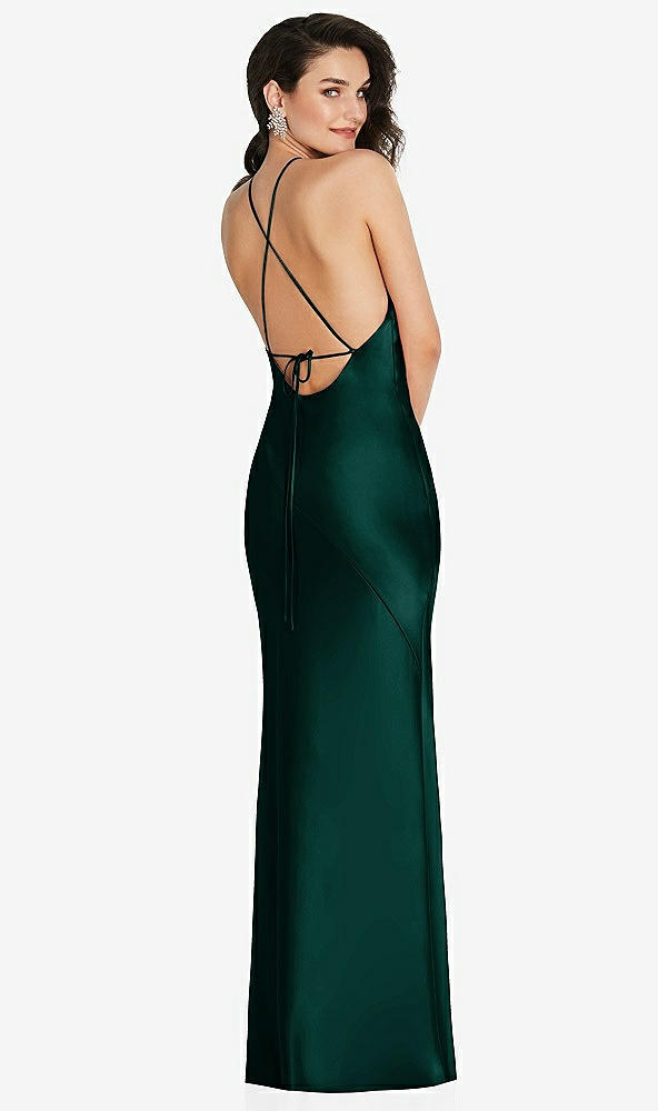 After Six 6853...Halter Convertible Strap Bias Slip Dress....Evergreen...Sz M