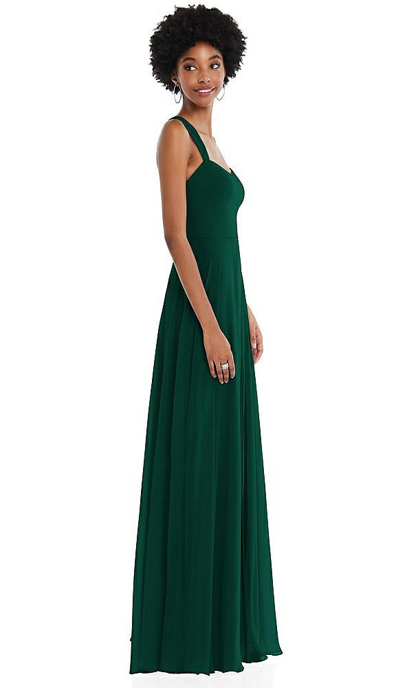 After Six 1558...Contoured Wide Strap Sweetheart Maxi Dress....Hunter...Size 2