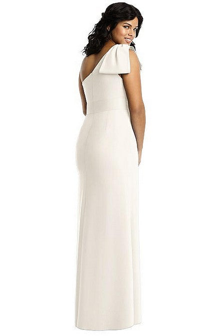 After Six 6769...Bowed One-Shoulder Trumpet Gown...Ivory...Sz 6