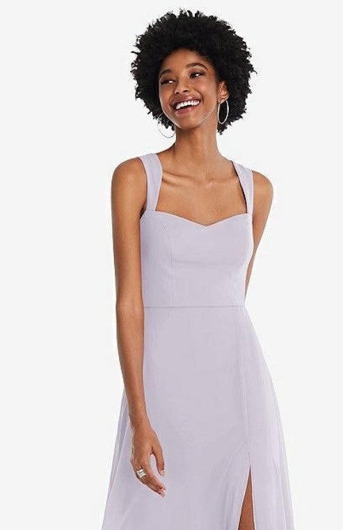 After Six 1558...Contoured Wide Strap Sweetheart Maxi Dress...Moondance...Sz 6