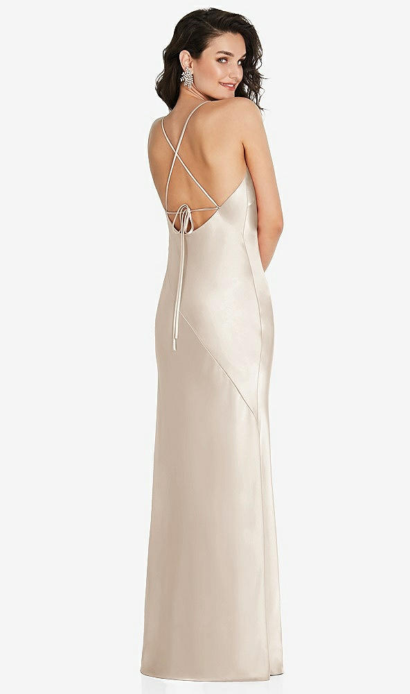After Six 6854....V-Neck Convertible Strap Bias Slip Dress.....Oat...Size XXS