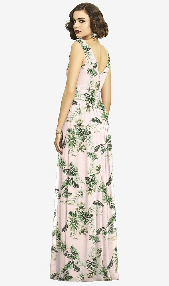 Dessy 2894...Sleeveless Draped Chiffon Dress with Front Slit...Palm Beach..Sz 8