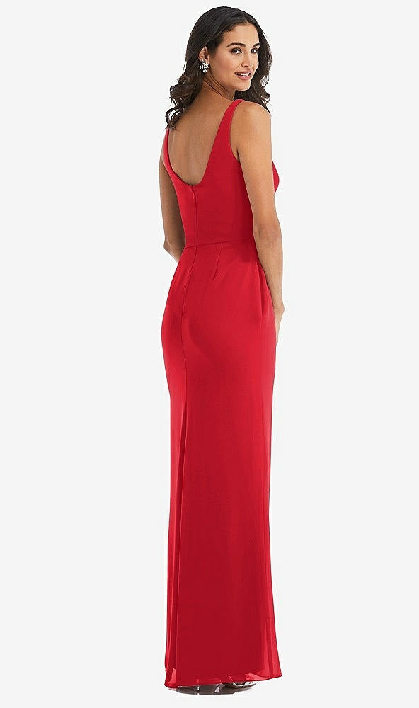 After Six 1550...Scoop Neck Open-Back Trumpet Gown in Parisian Red...Size 10