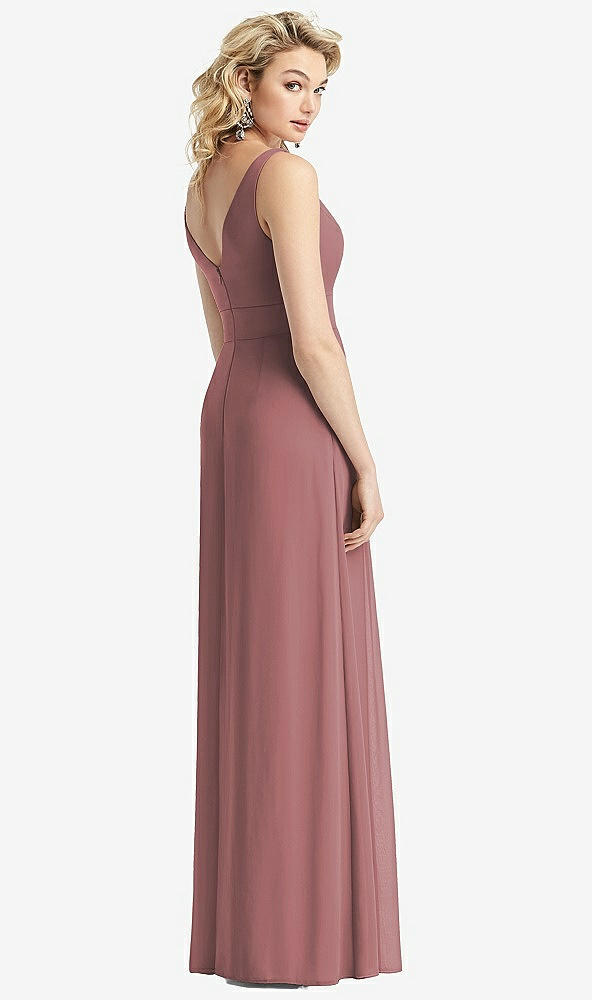After Six 1519..Sleeveless Pleated Skirt Maxi Dress with Pockets..Rosewood..Sz 8