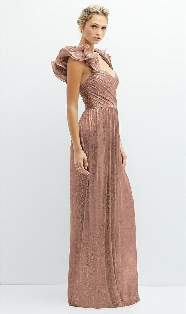After Six 6883...Convertible Strap Metallic Pleated Dress...Sienna.....Size XXL