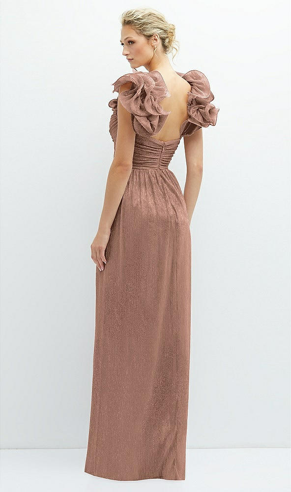 After Six 6883...Convertible Strap Metallic Pleated Dress...Sienna.....Size XXL