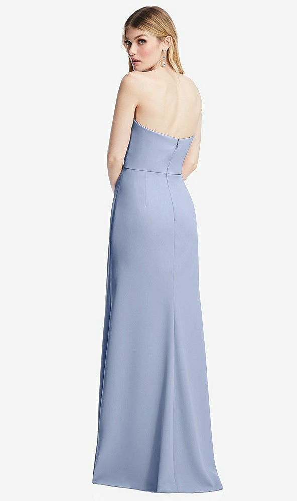 After Six 6873...Strapless Pleated Faux Wrap Trumpet Gown...Sky Blue...Sz 16