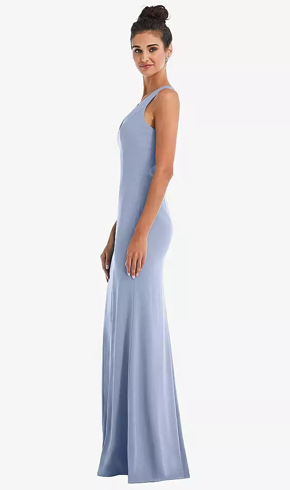 Criss-Cross Cutout Back Maxi Dress with Front Slit...TH050...Sky Blue...Size 18