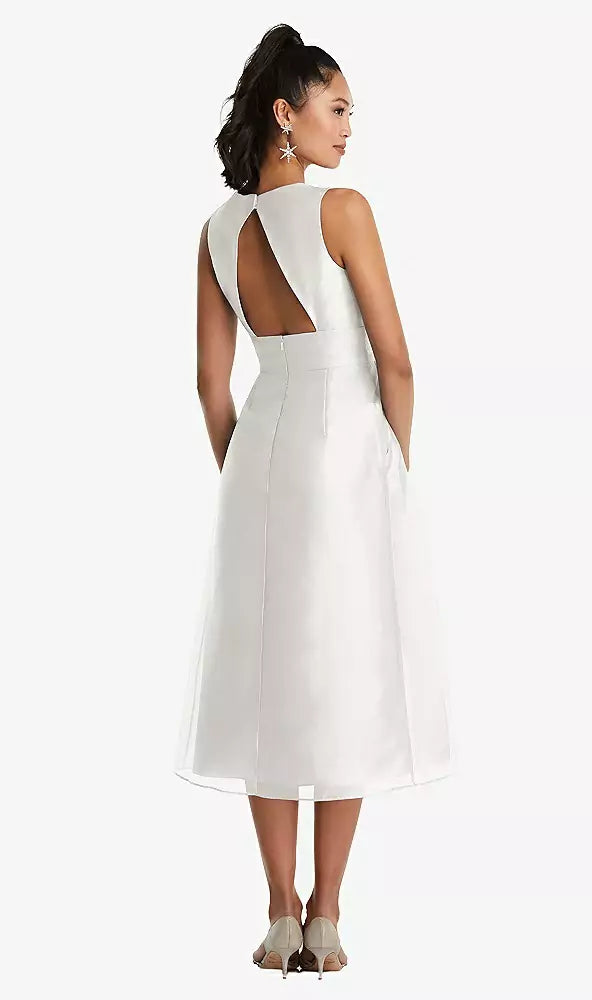 Thread TH066..Bateau Neck Open-Back Pleated Skirt Midi Dress..Starlight..Size 8