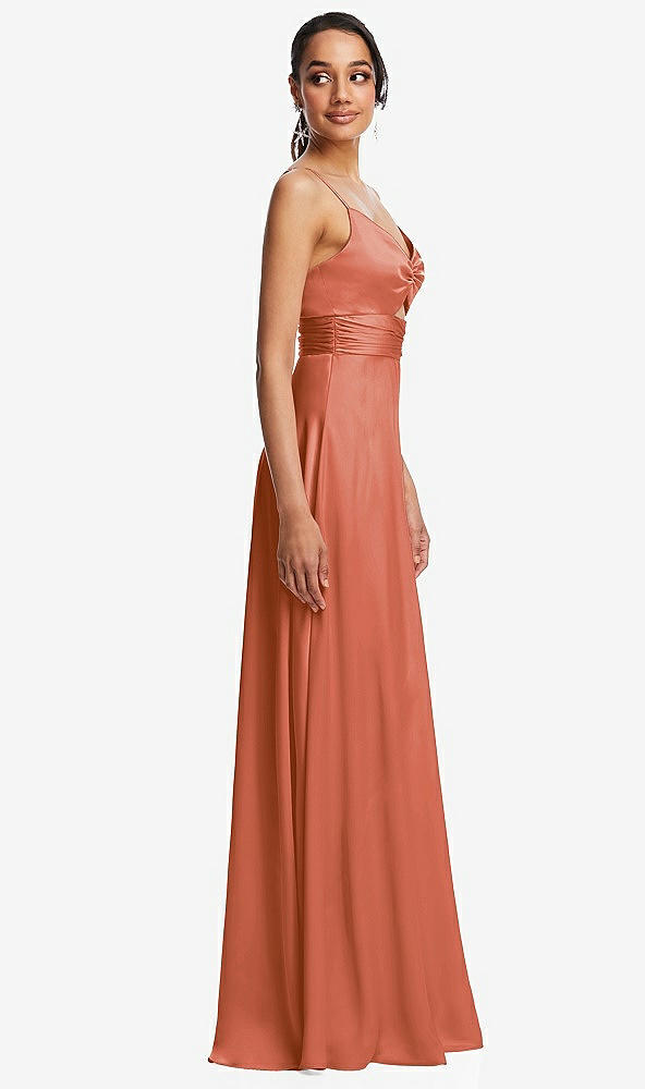 Thread TH117...Triangle Cutout Bodice Maxi Dress....Terracotta Copper..Size 2 L