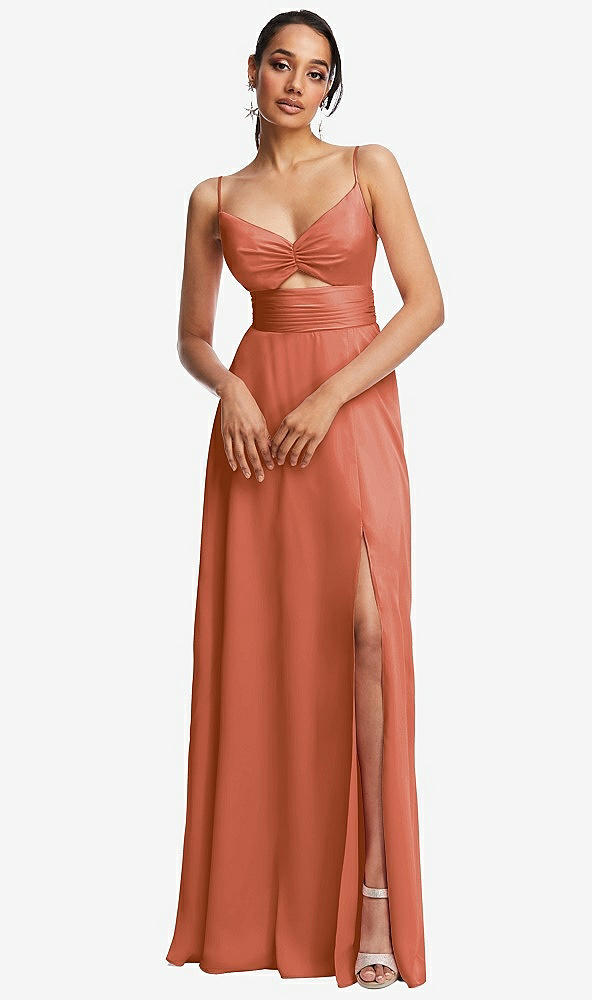 Thread TH117...Triangle Cutout Bodice Maxi Dress....Terracotta Copper..Size 2 L