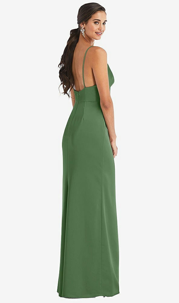 Dessy 3072..Cowl-Neck Draped Wrap Maxi Dress with Front Slit...Vineyard..Sz 8 L
